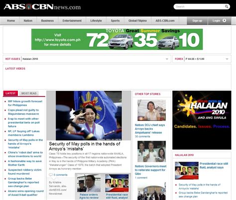 abs cbn website.